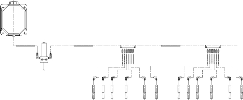 Diagrama de estrutura da bomba de lubrifica&ccedil;&atilde;o de corrente PMN